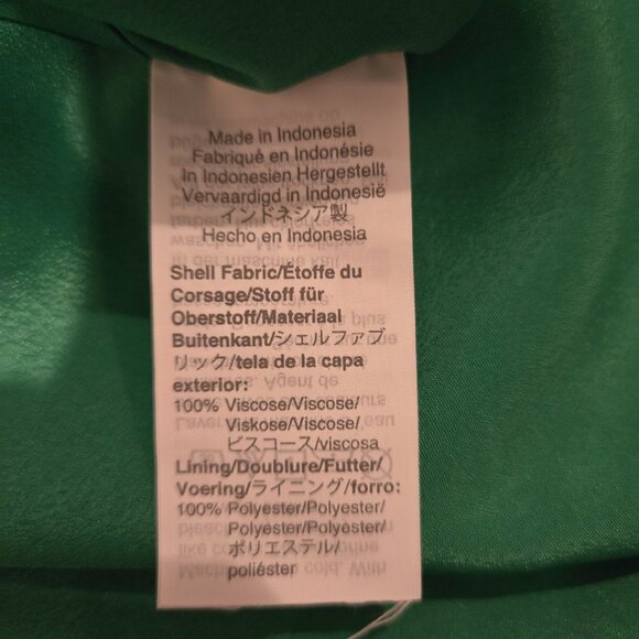 J Crew Puff Sleeve Midi Dress Bandana Flowers Print Green White 4 - Picture 2 of 6